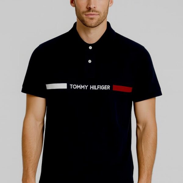 TOMMY MENS PREMIUM POLO BLACK